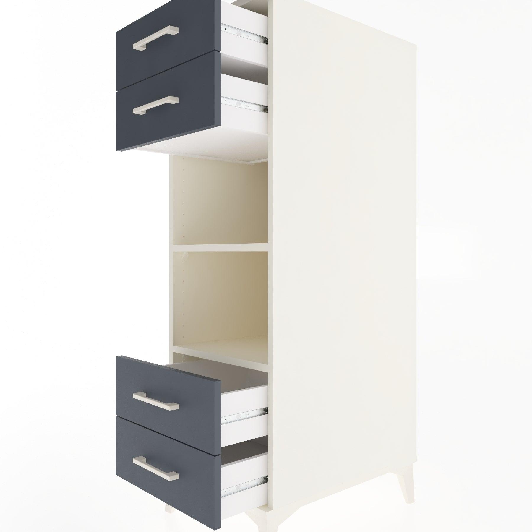 Woodntry Modular Cabinet Moonstone 44x59x122 cm with Drawers and Shelves CR121-1