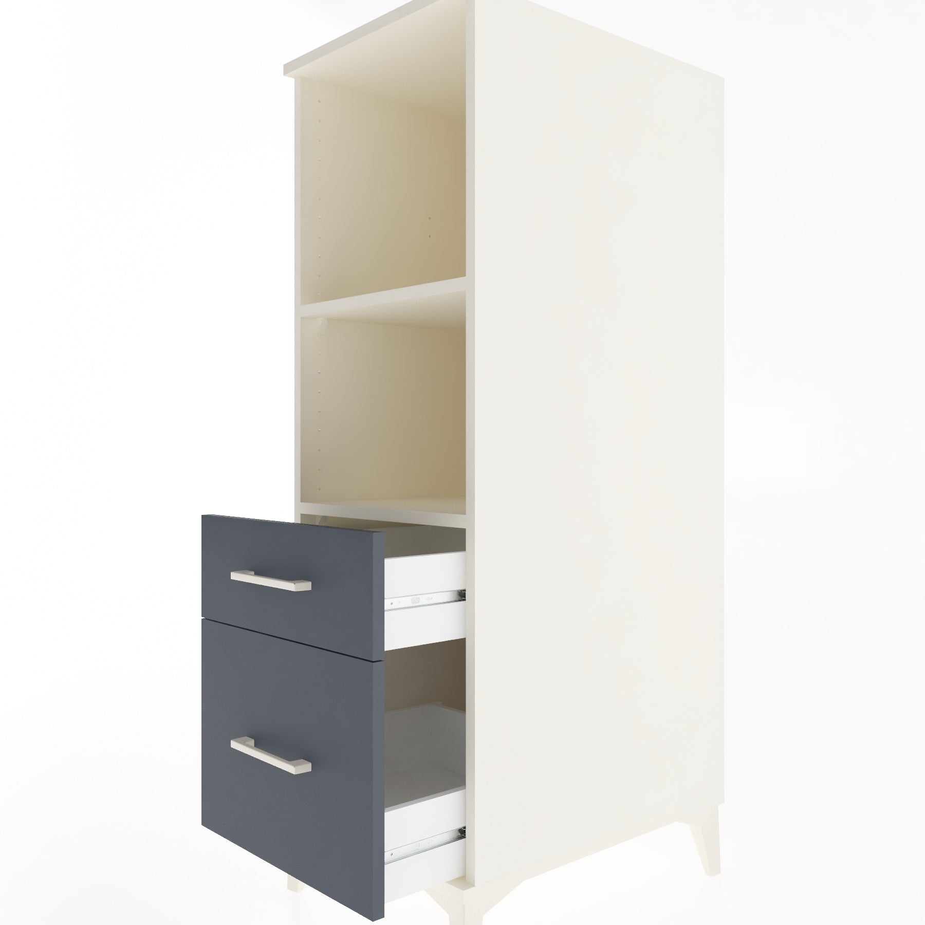 Woodntry Modular Cabinet Moonstone 44x59x122 cm with Drawers and Shelves CR71-1