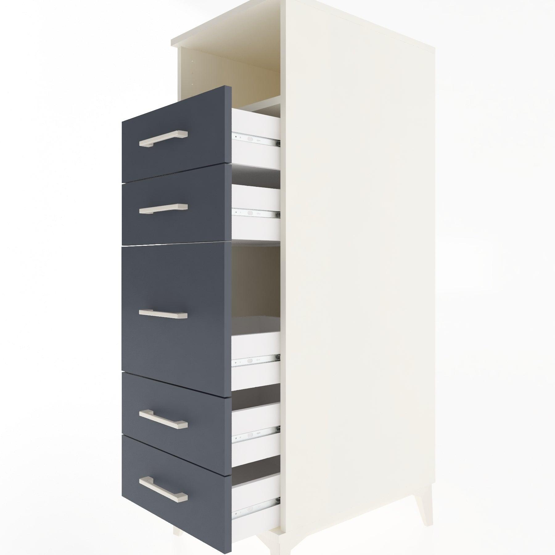Woodntry Modular Cabinet Moonstone 44x30x122 cm with Drawers and Shelves CR21-1