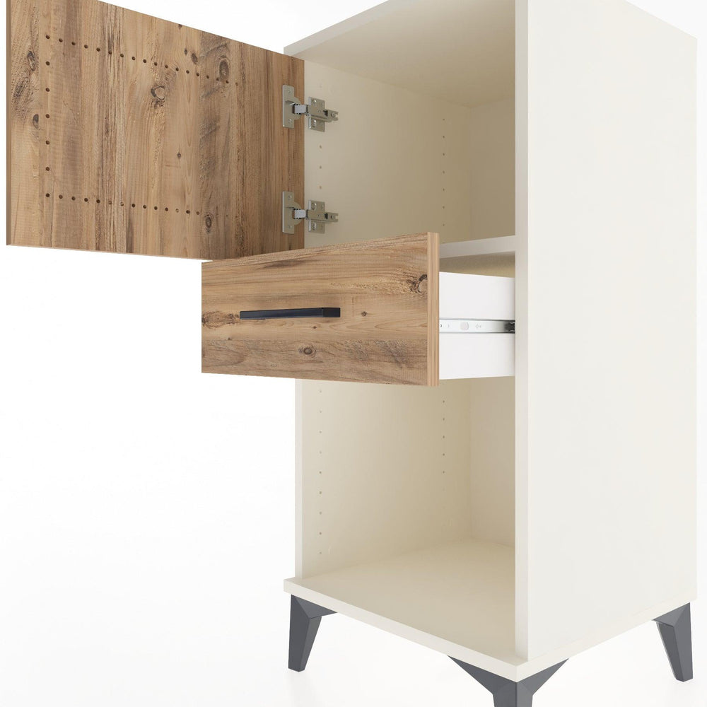 Woodntry Modular Nightstand Moonstone 44x44x84 cm Functional F43-1