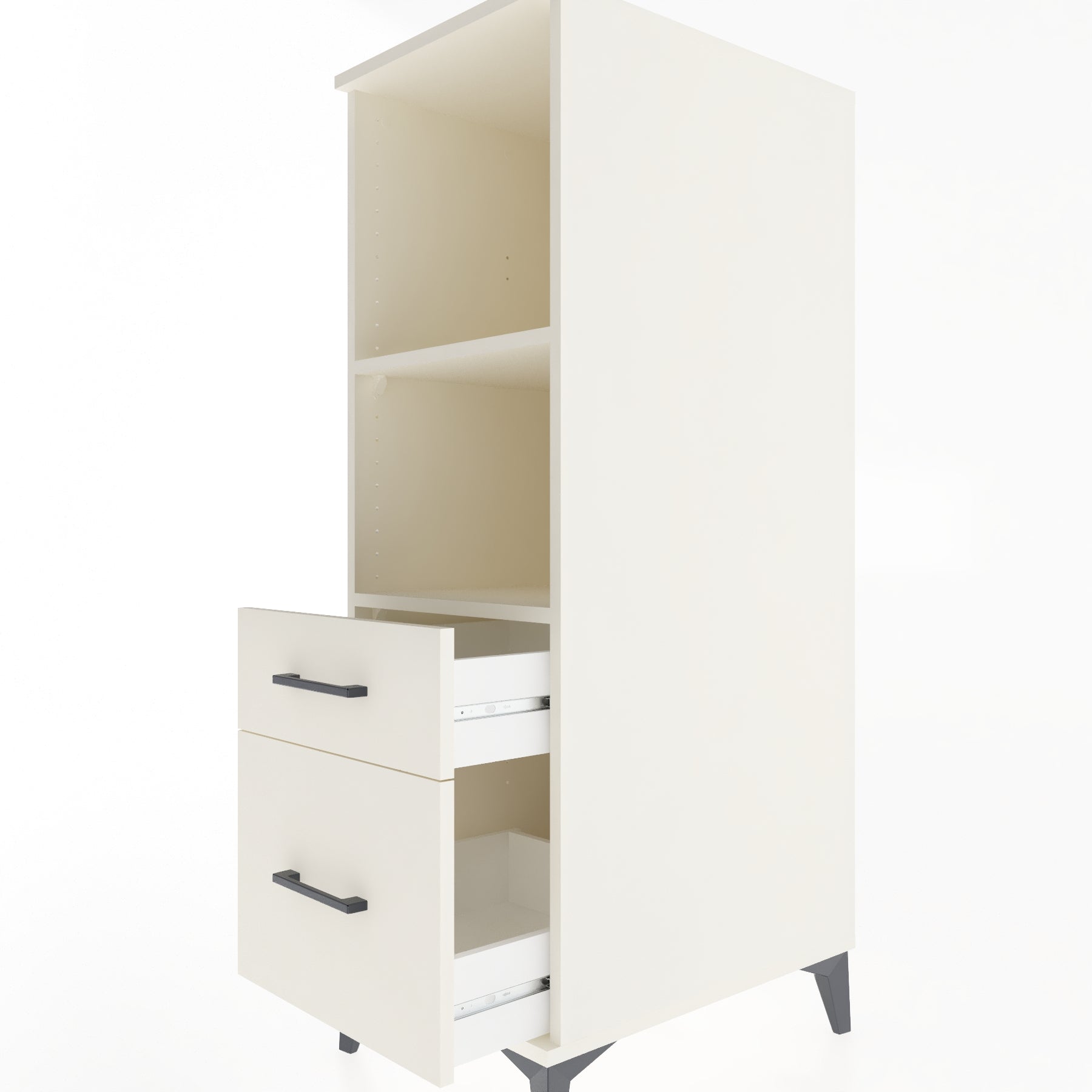 Woodntry Modular Cabinet Moonstone 44x59x122 cm with Drawers and Shelves CR71-1