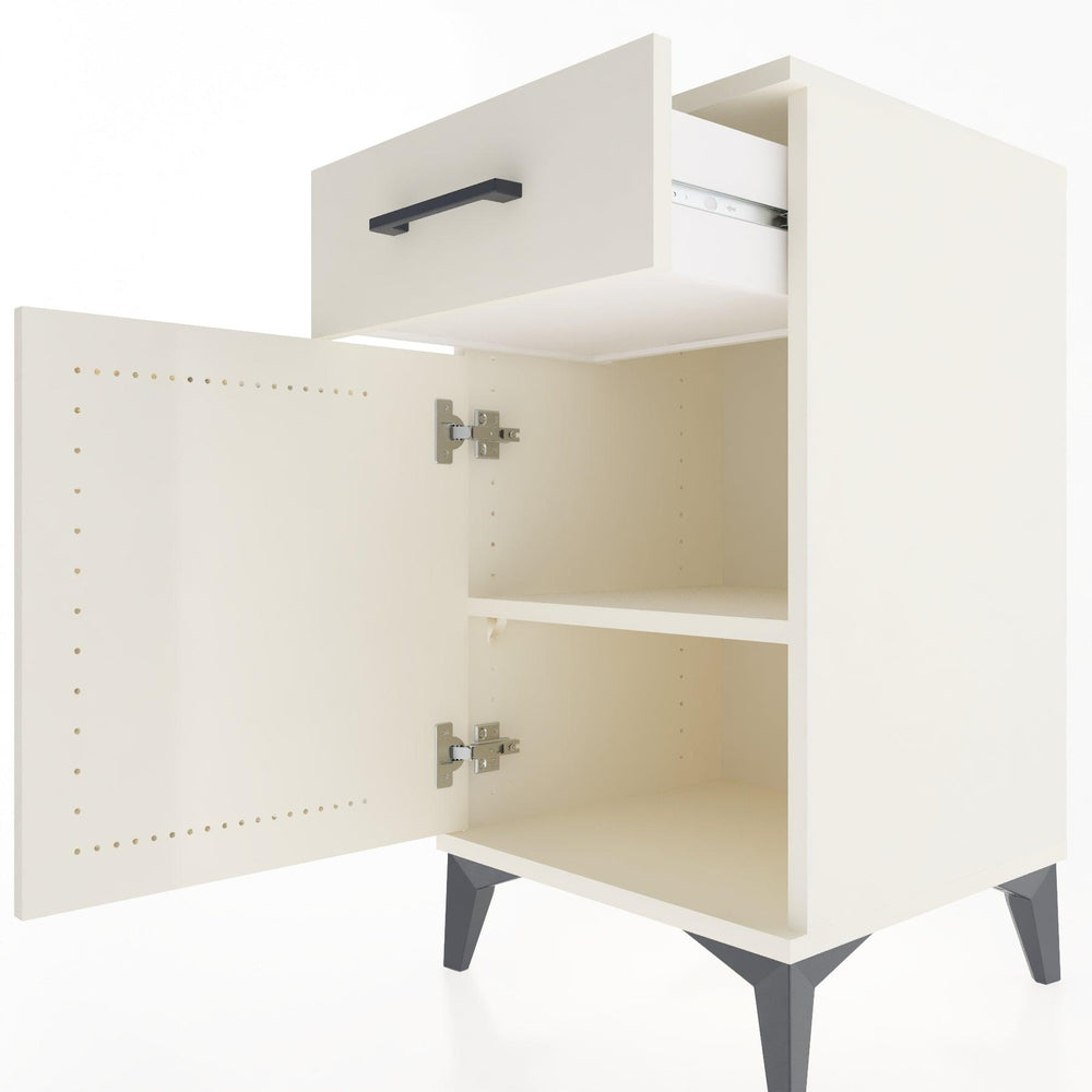 Woodntry Modular Nightstand Moonstone 44x44x68 cm with Cover and Drawer KC21-1