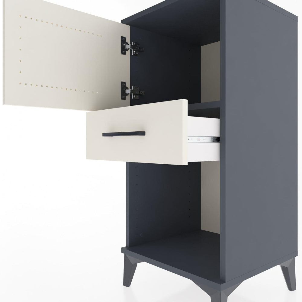 Woodntry Modular Nightstand Anthracite 44x44x84 cm Functional F43-2