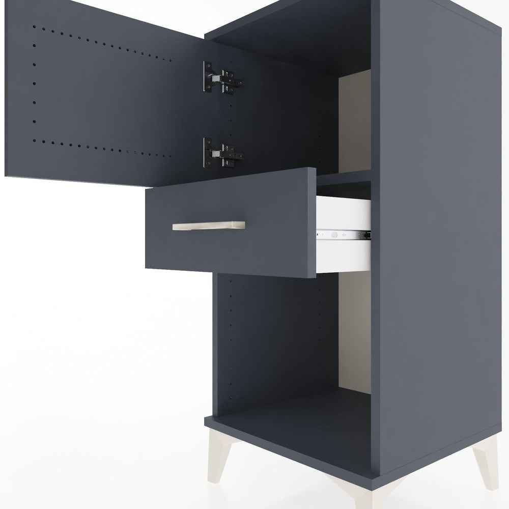 Woodntry Modular Nightstand Anthracite 44x44x84 cm Functional F43-2