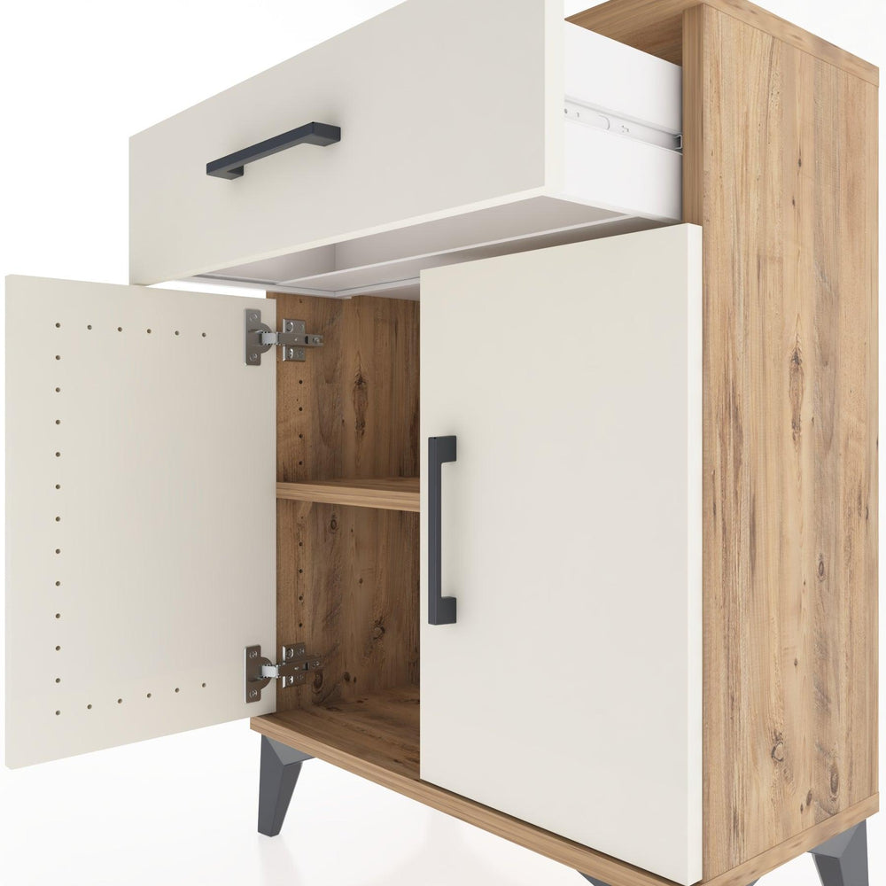 Woodntry Modular Nightstand Pine 60x30x68 cm with Cover and Drawer KC21-3