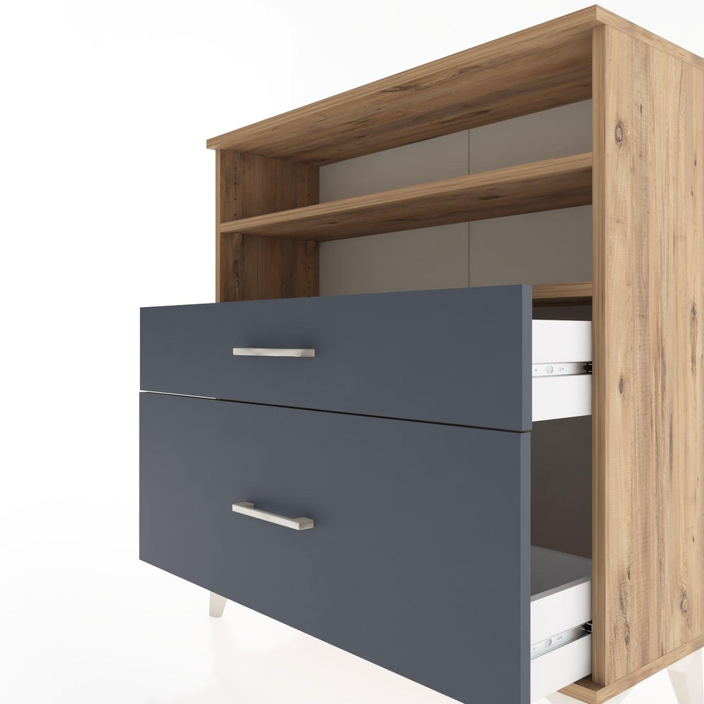 Woodntry Modüler Şifonyer Çam 88x30x84 cm Çekmeceli ve Raflı CR21-3