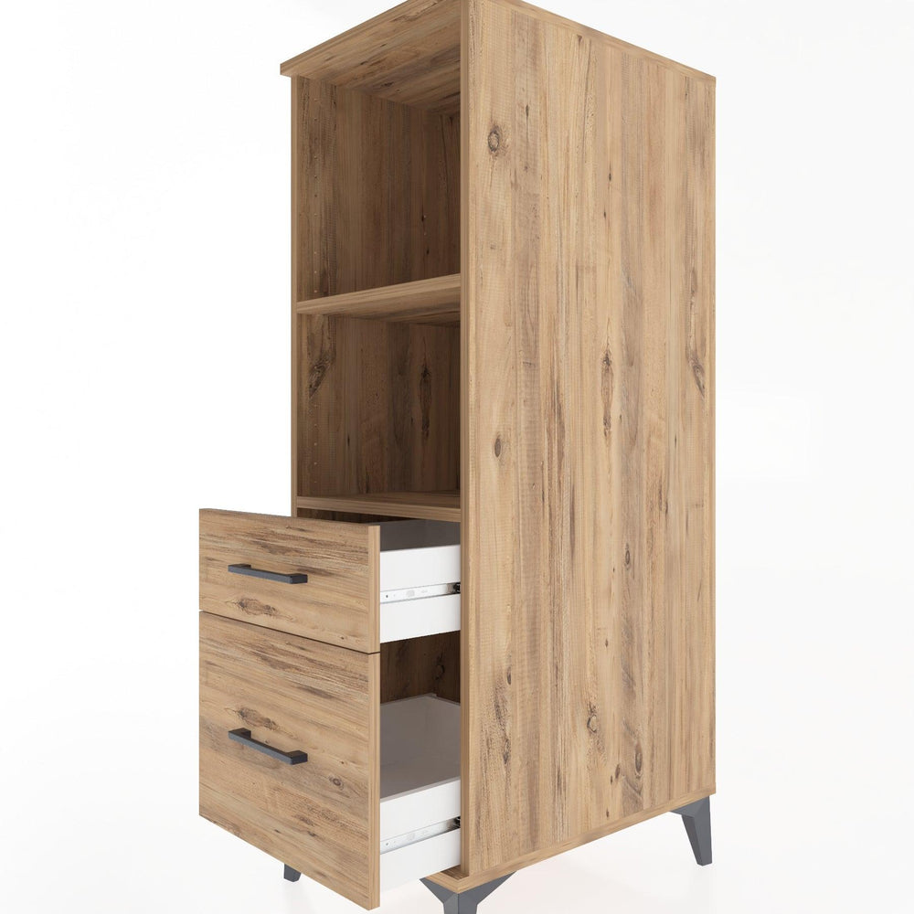 Woodntry Modular Cabinet Pine 44x30x122 cm with Drawers and Shelves CR71-3