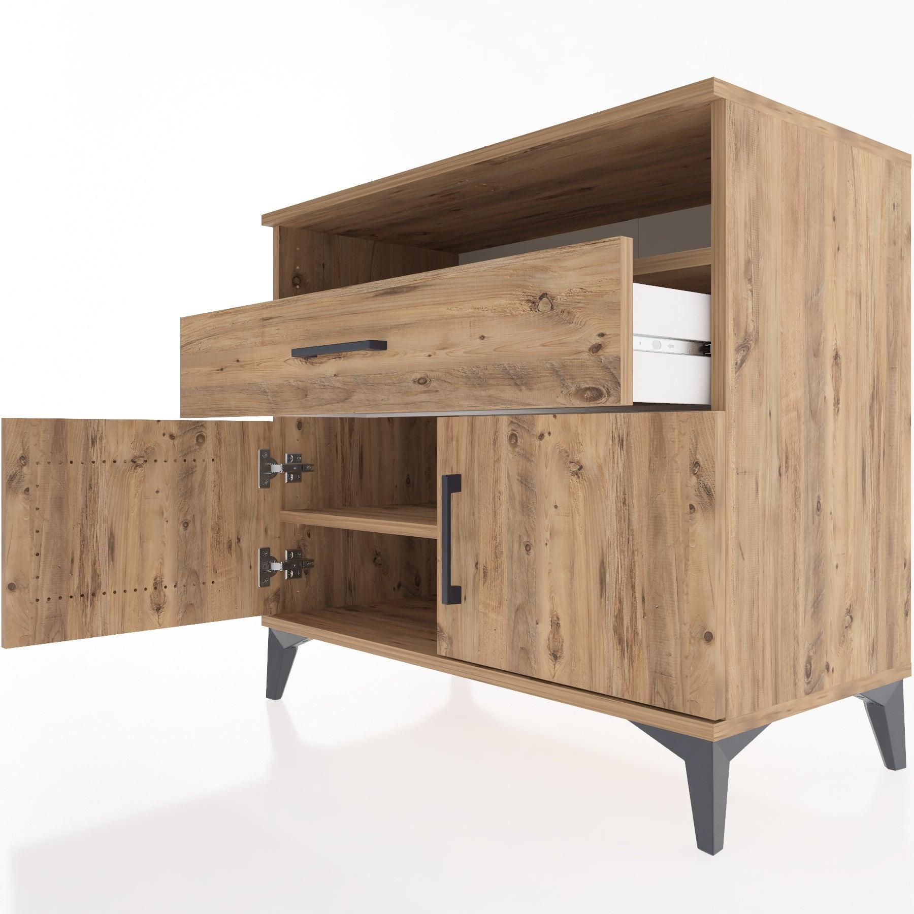 Woodntry Modüler Şifonyer Çam 88x44x68 cm Fonksiyonel F21-3