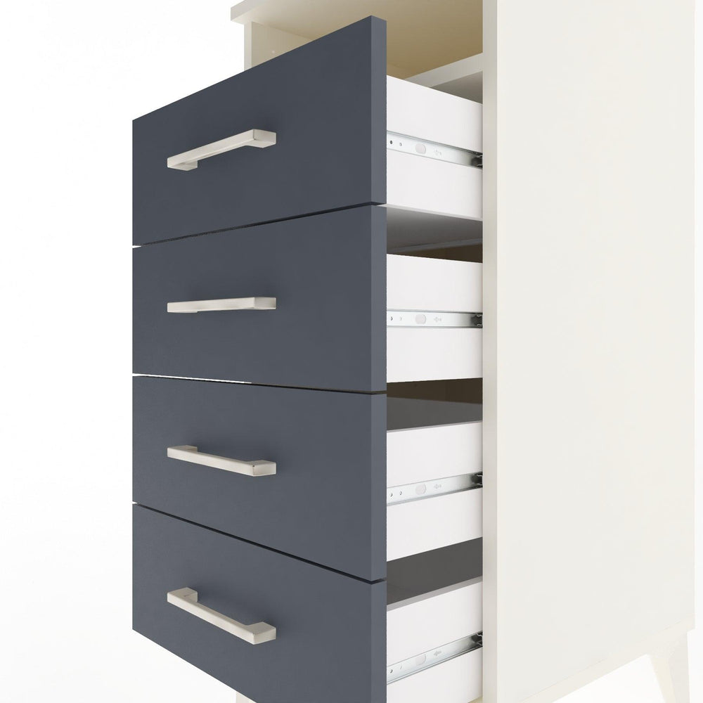 Woodntry Modular Nightstand Moonstone 44x44x84 cm with Drawer and Shelf CR22-1