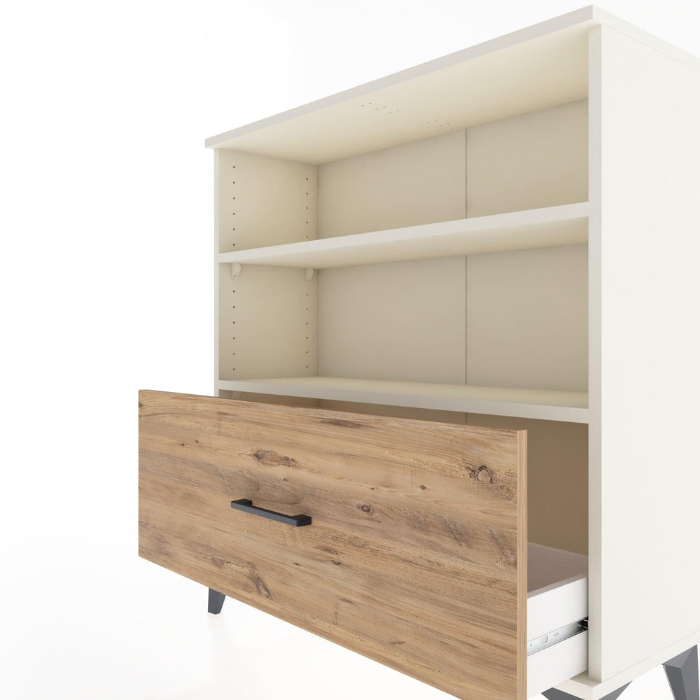 Woodntry Modüler Şifonyer Aytaşı 88x30x84 cm Çekmeceli ve Raflı CR22-1