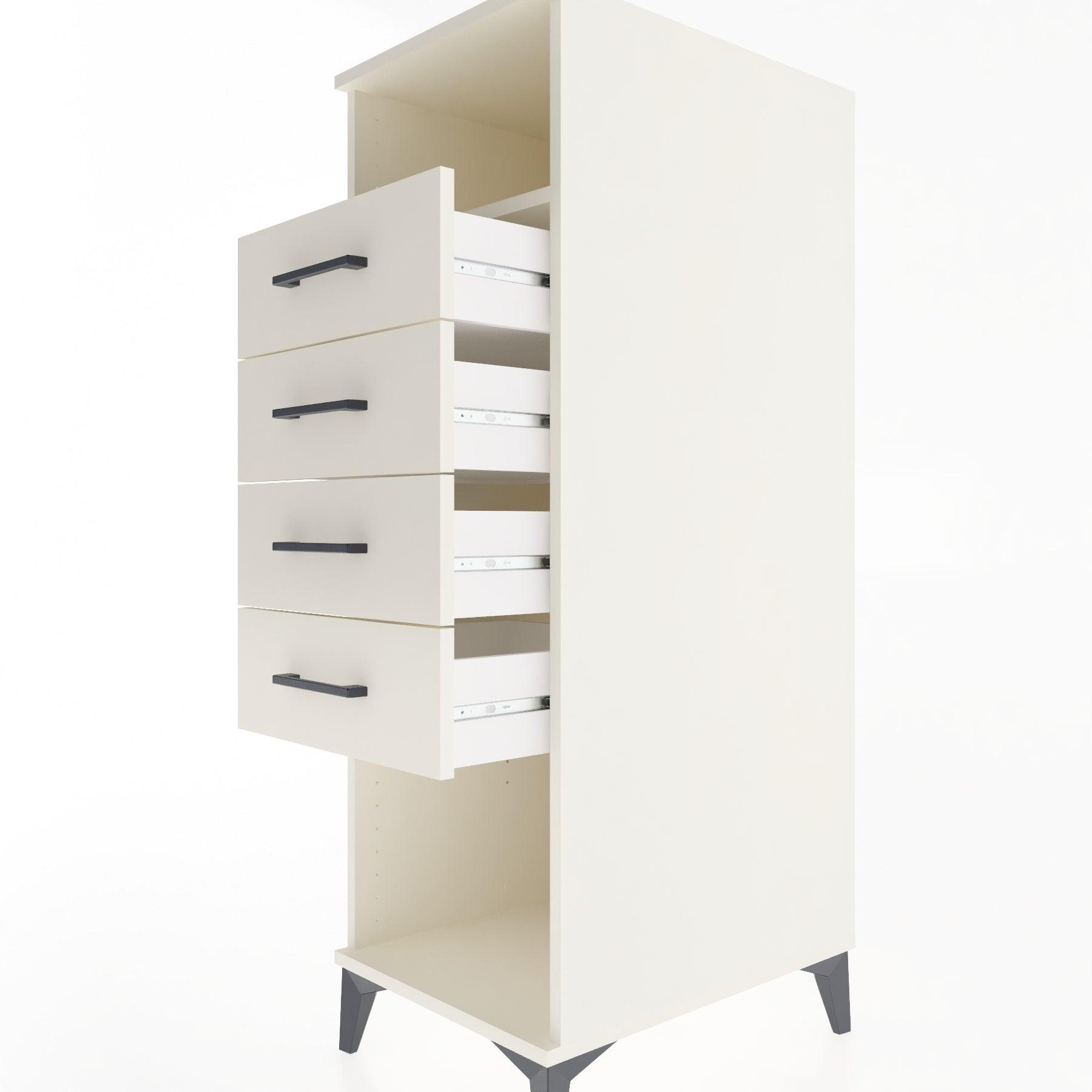 Woodntry Modular Cabinet Moonstone 44x59x122 cm with Drawers and Shelves CR122-1
