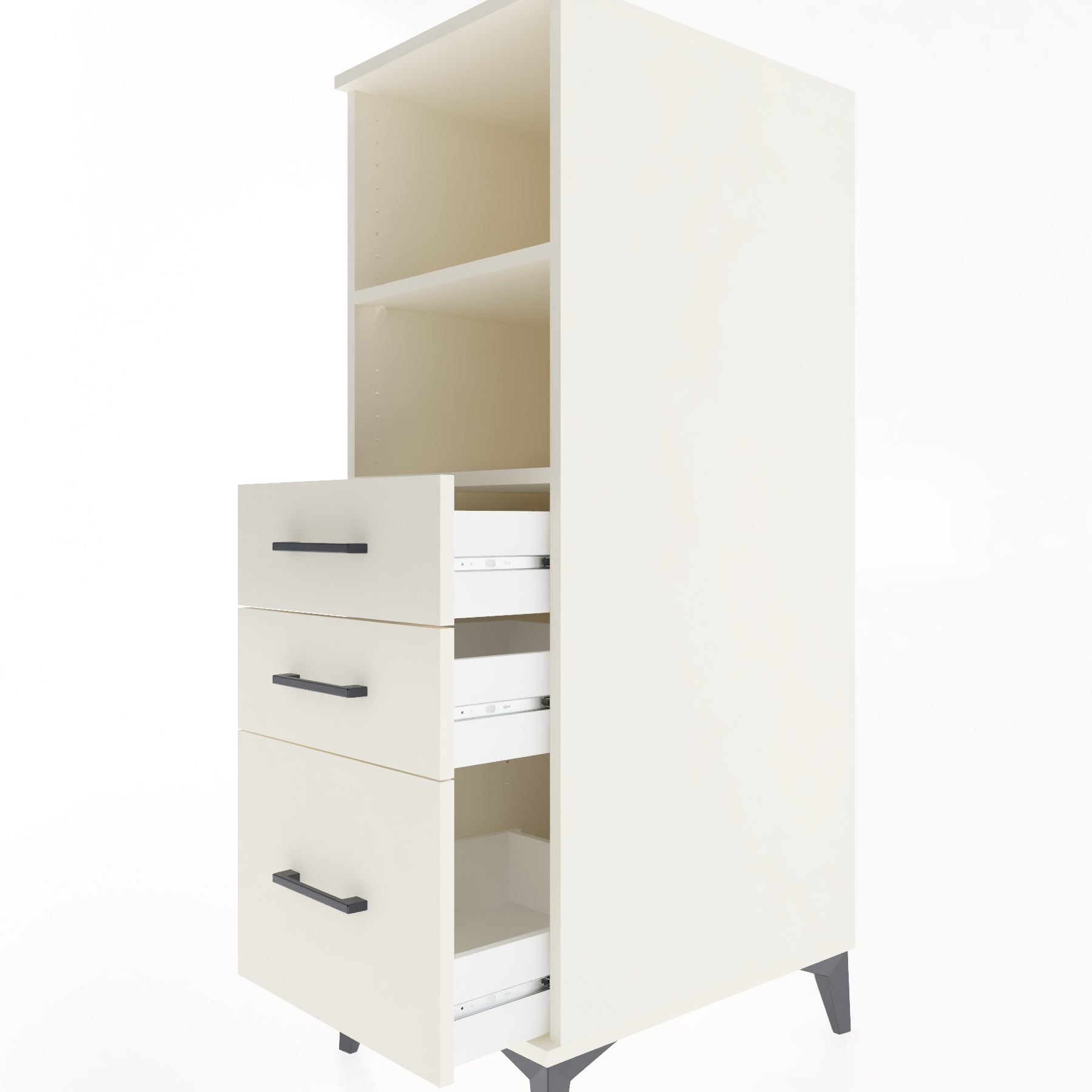 Woodntry Modüler Dolap Aytaşı 44x59x122 cm Çekmeceli ve Raflı CR72-1