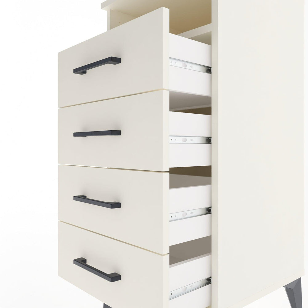 Woodntry Modular Nightstand Moonstone 44x44x84 cm with Drawer and Shelf CR22-1