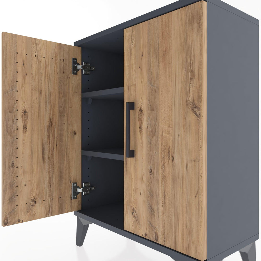 Woodntry Modular Nightstand Anthracite 60x30x68 cm with Lid K22-2