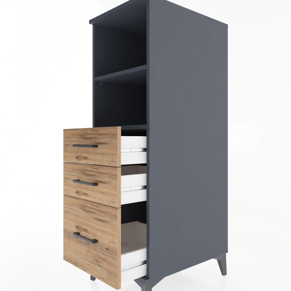 Woodntry Modular Cabinet Anthracite 44x30x122 cm Functional F72-2