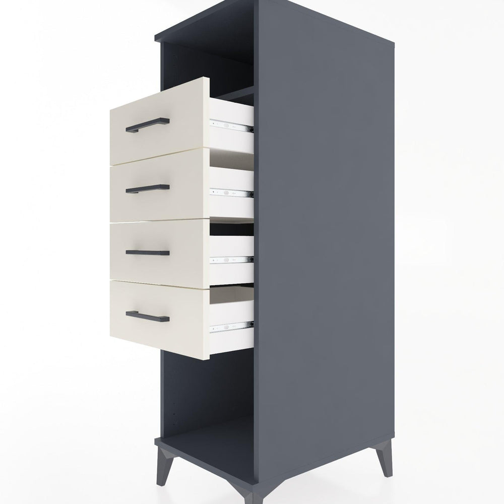 Woodntry Modular Cabinet Anthracite 44x30x122 cm with Drawers and Shelves CR122-2