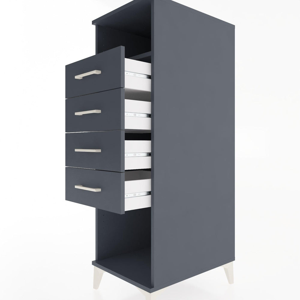 Woodntry Modular Cabinet Anthracite 44x30x122 cm with Drawers and Shelves CR122-2