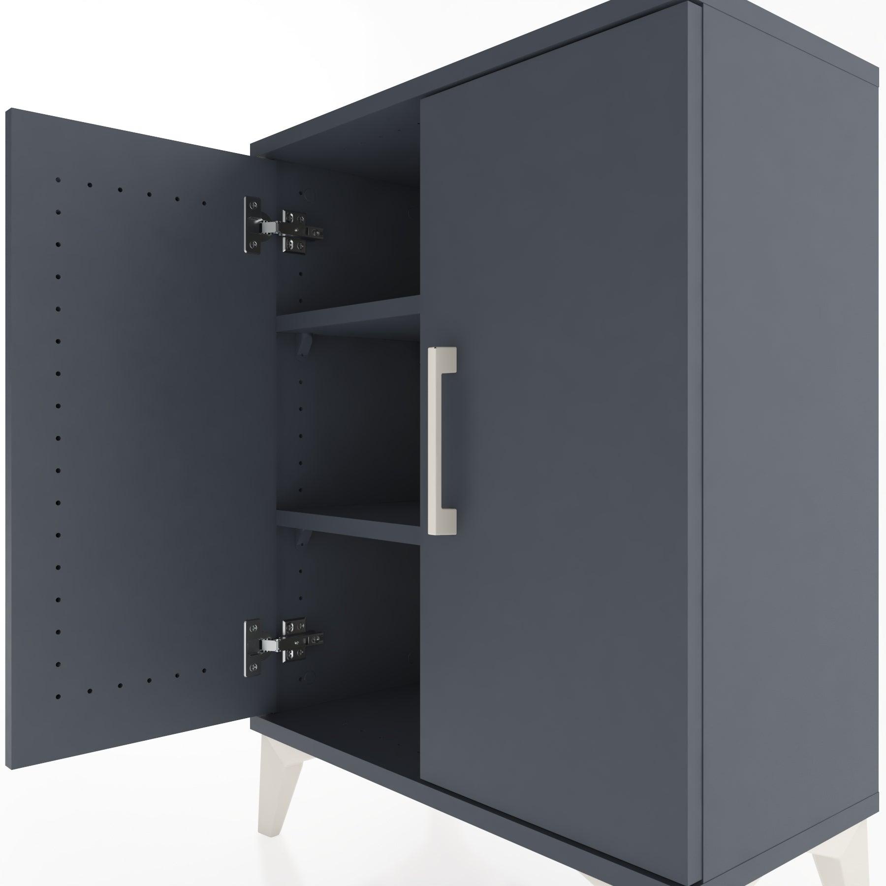 Woodntry Modular Nightstand Anthracite 60x30x68 cm with Lid K22-2