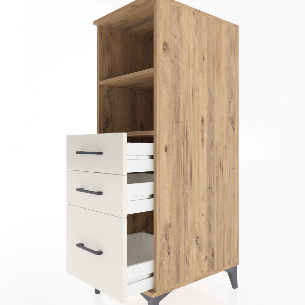 Woodntry Modular Cabinet Pine 44x59x122 cm with Drawers and Shelves CR72-3