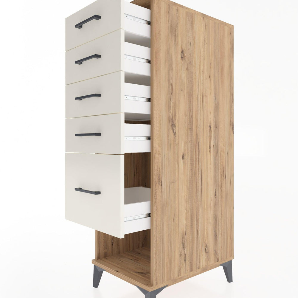 Woodntry Modular Cabinet Pine 44x59x122 cm with Drawers and Shelves CR22-3