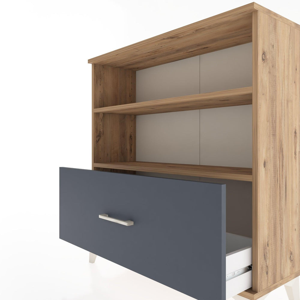 Woodntry Modüler Şifonyer Çam 88x30x84 cm Çekmeceli ve Raflı CR22-3