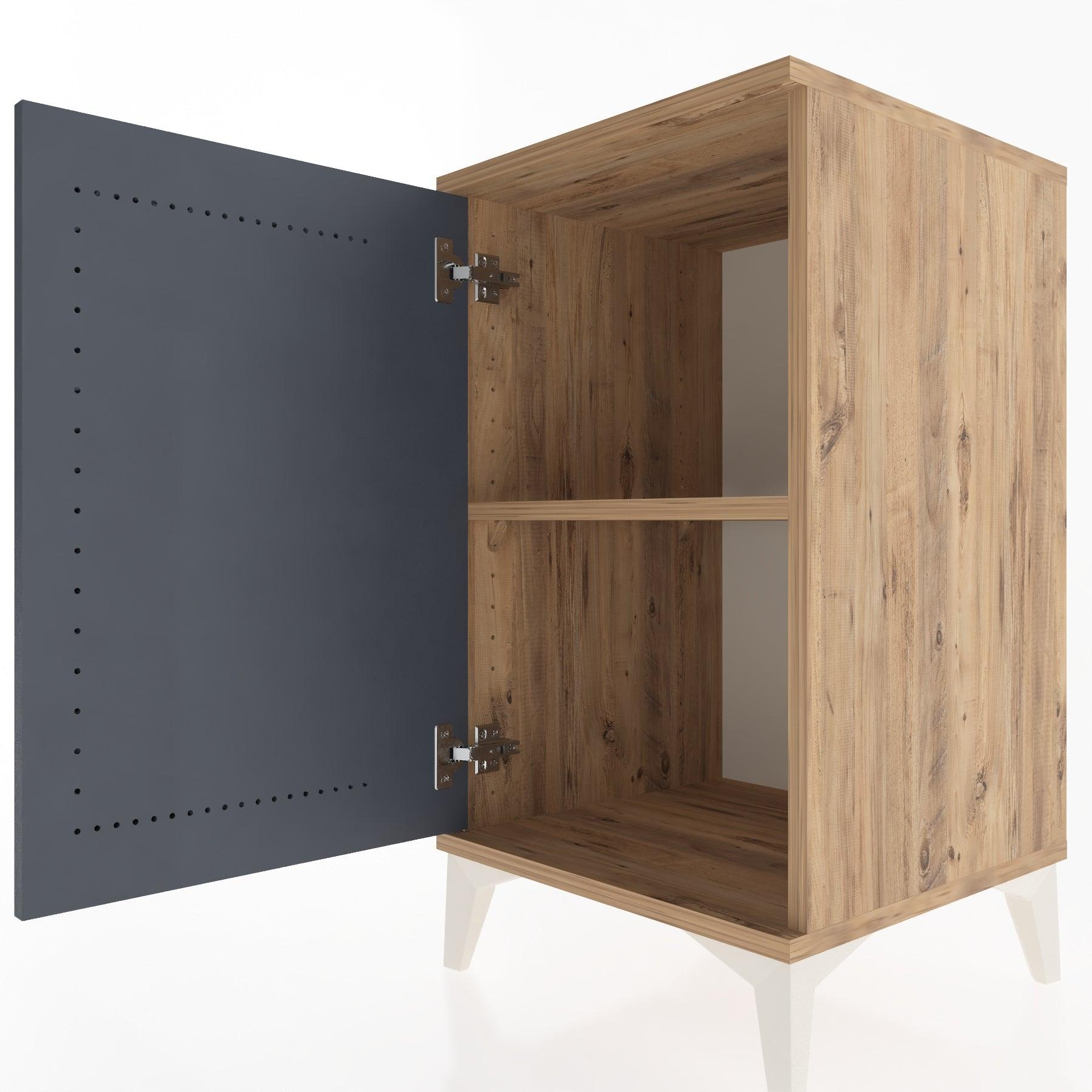 Woodntry Modular Nightstand Pine 44x44x68 cm With Cover K22-3