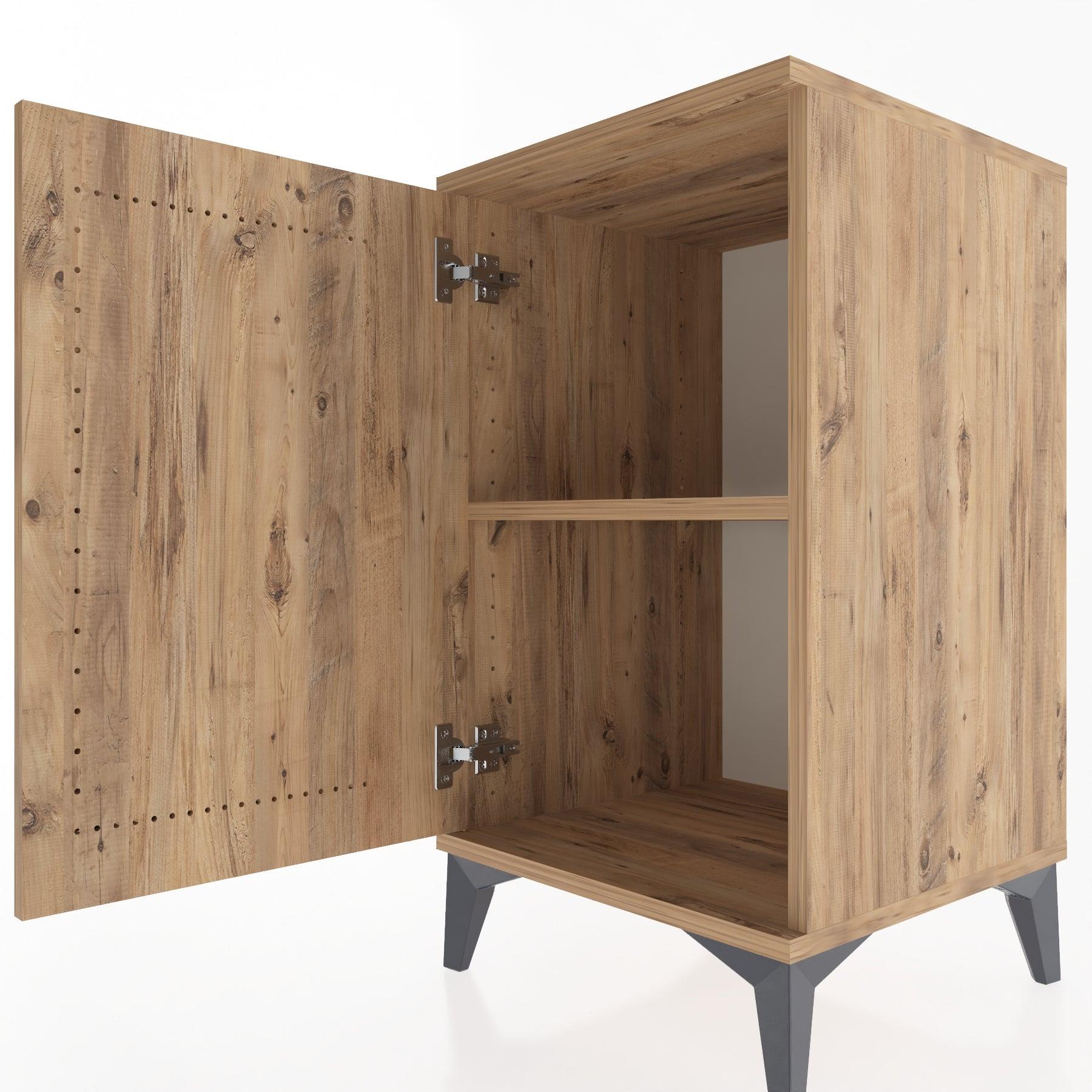 Woodntry Modular Nightstand Pine 44x44x68 cm With Cover K22-3