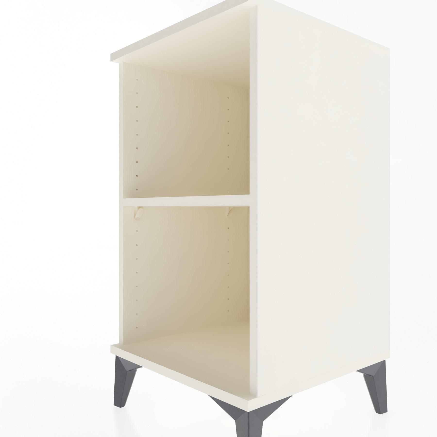 Woodntry Modular Nightstand Moonstone 44x44x68 cm with Shelf R23-1