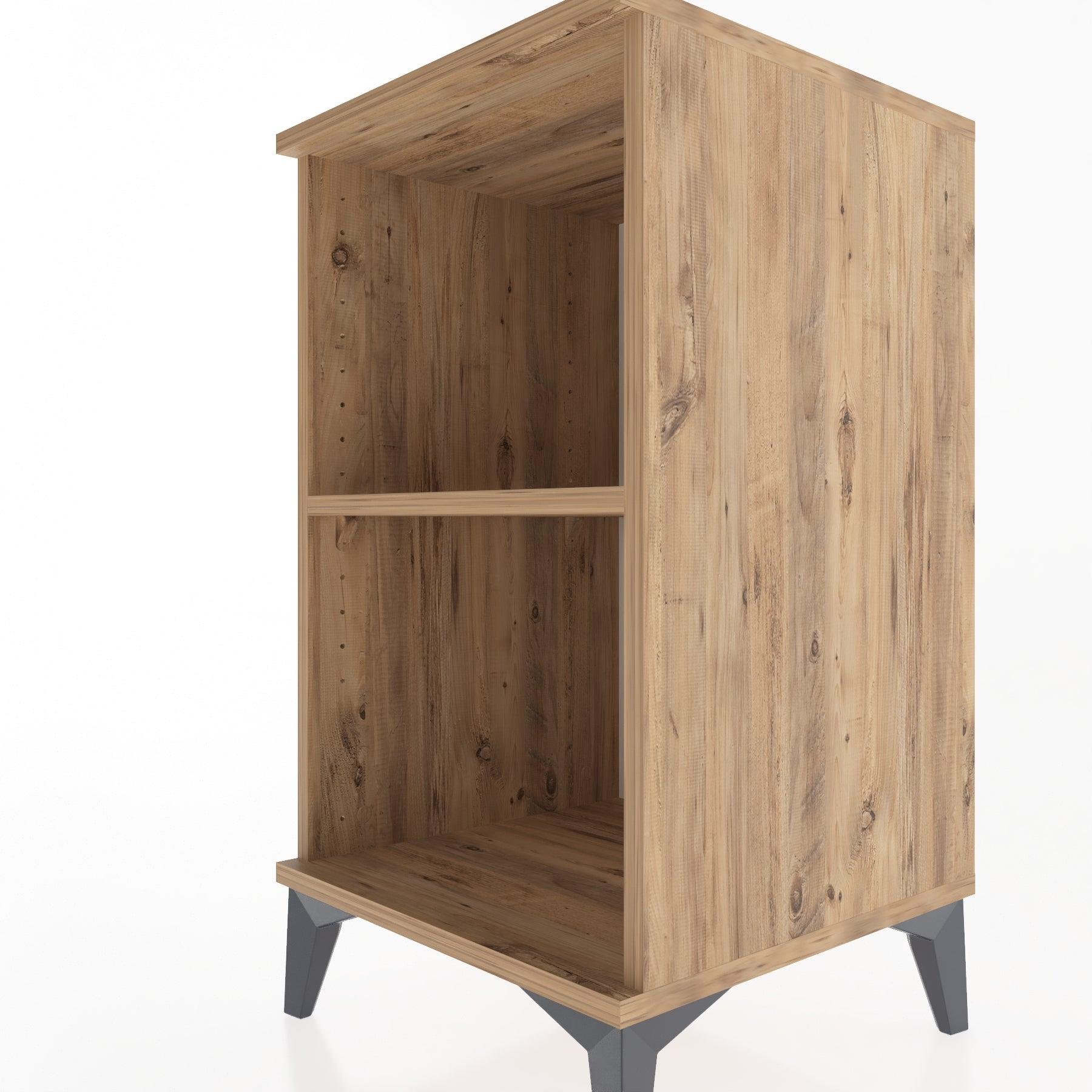 Woodntry Modular Nightstand Pine 44x44x68 cm with Shelf R23-3