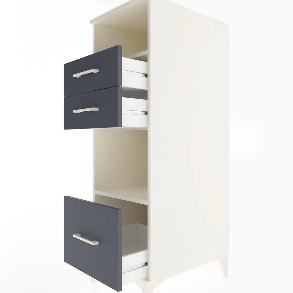 Woodntry Modular Cabinet Moonstone 44x59x122 cm with Drawers and Shelves CR73-1