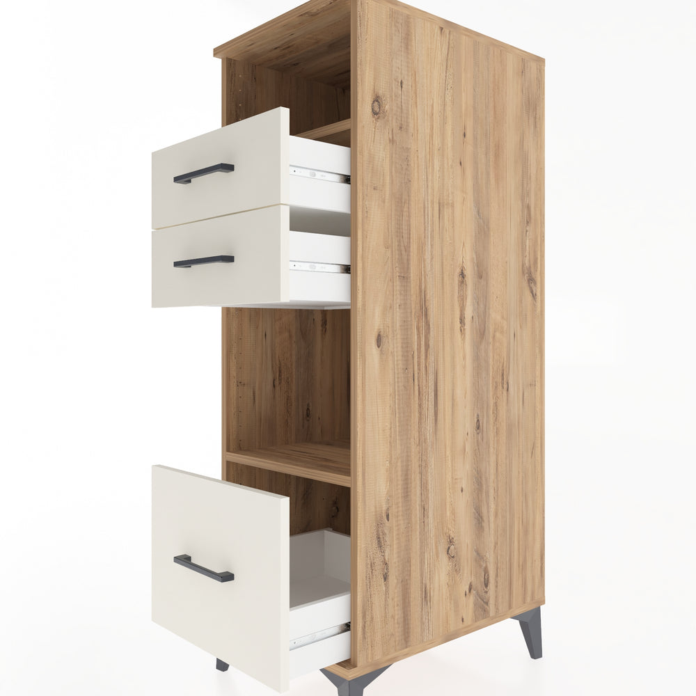 Woodntry Modular Cabinet Pine 44x59x122 cm with Drawers and Shelves CR73-3
