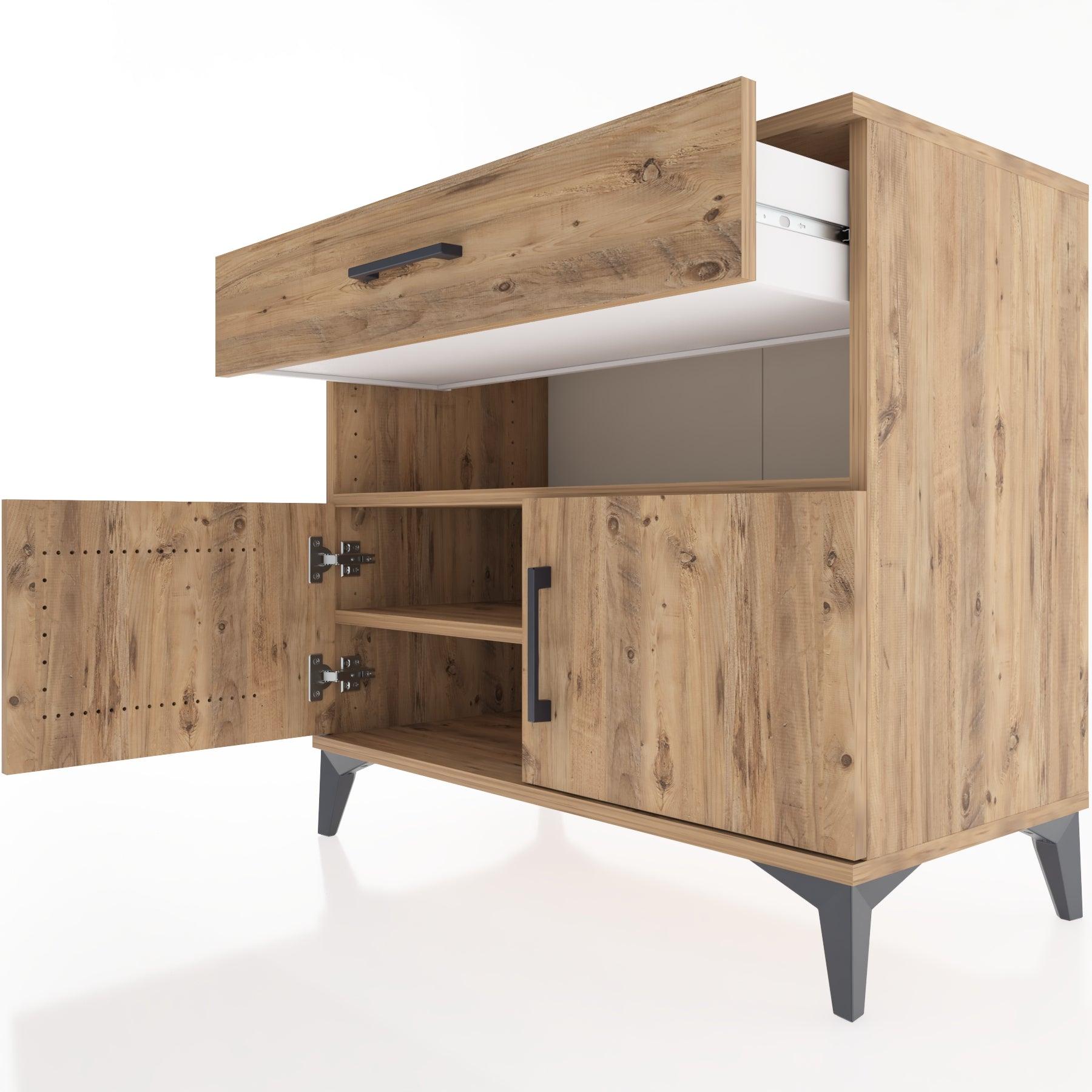 Woodntry Modüler Şifonyer Çam 88x44x68 cm Fonksiyonel F23-3