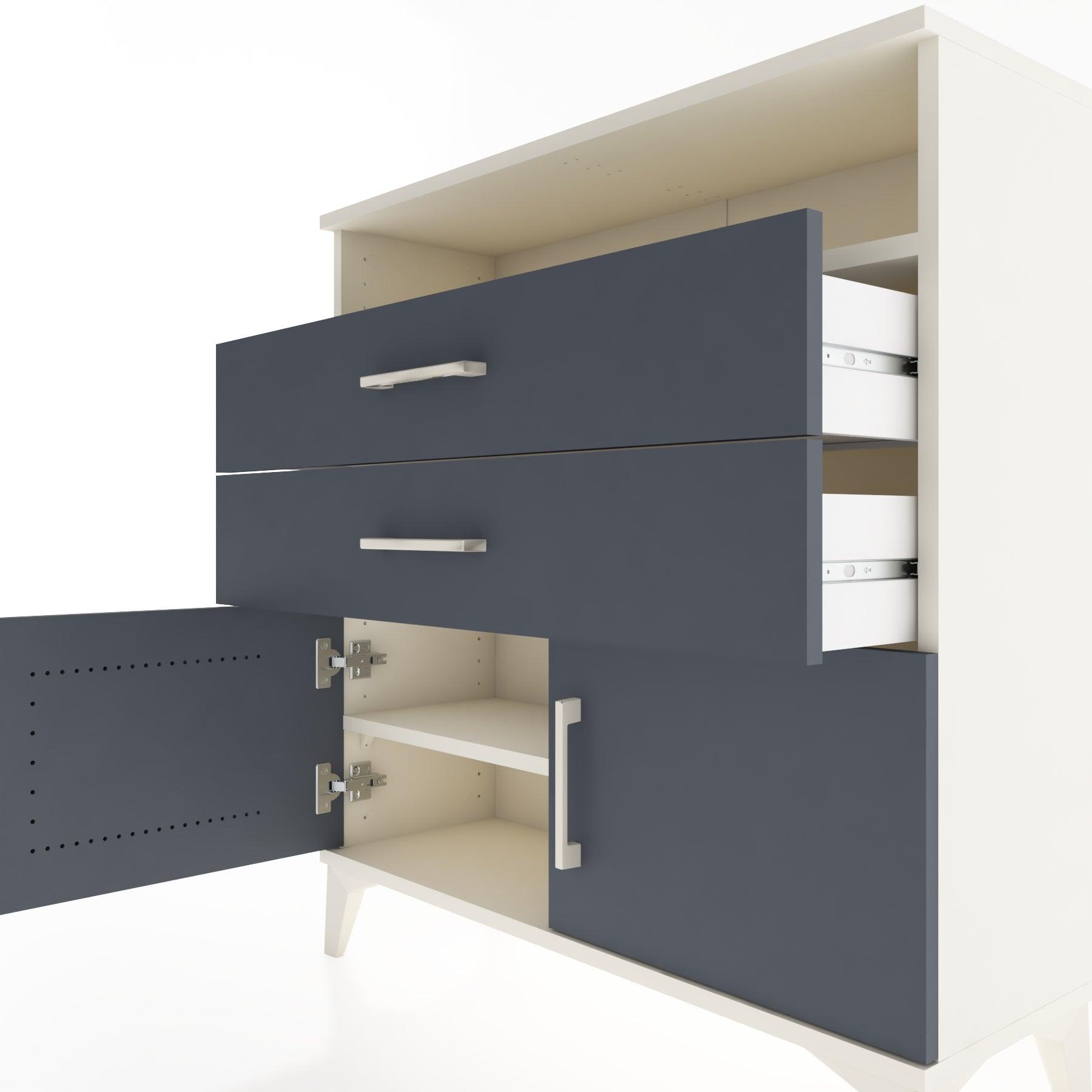 Woodntry Modular Dresser Moonstone 88x30x84 cm Functional F24-1
