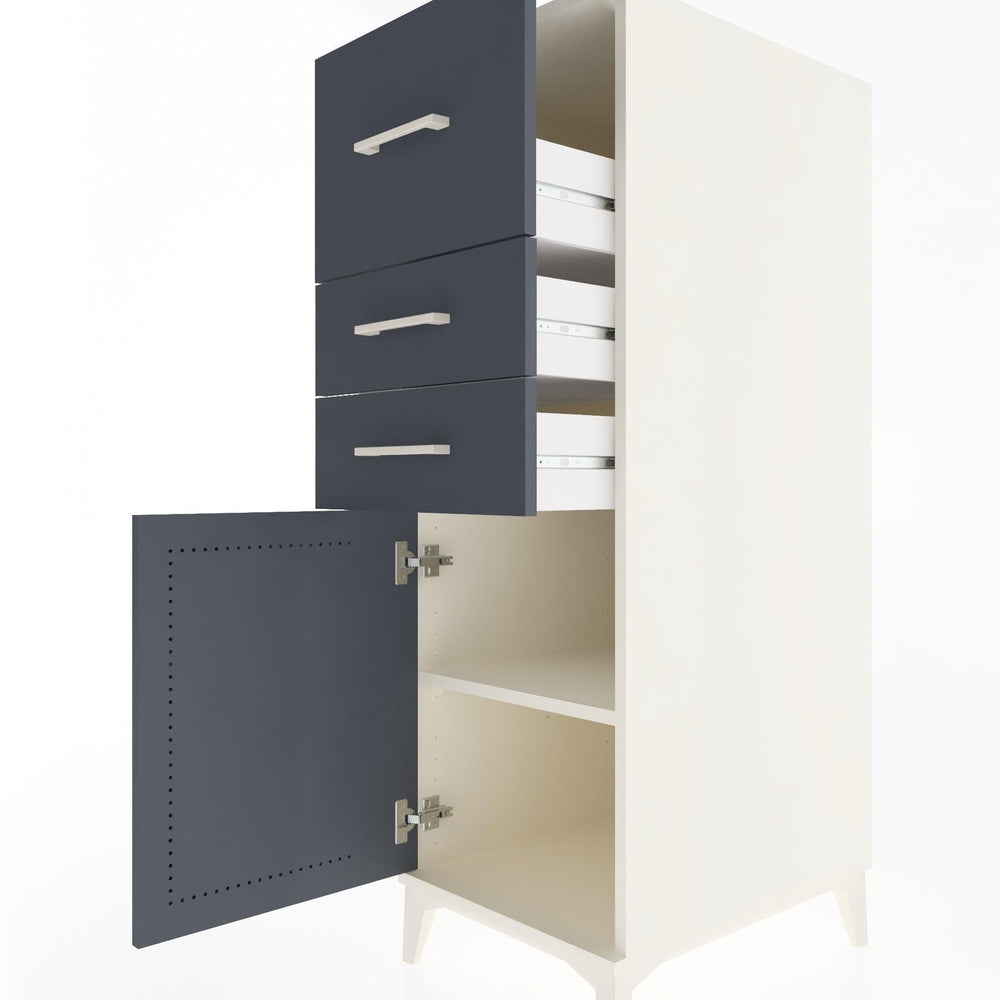 Woodntry Modüler Dolap Aytaşı 44x59x122 cm Kapaklı ve Çekmeceli KC24-1