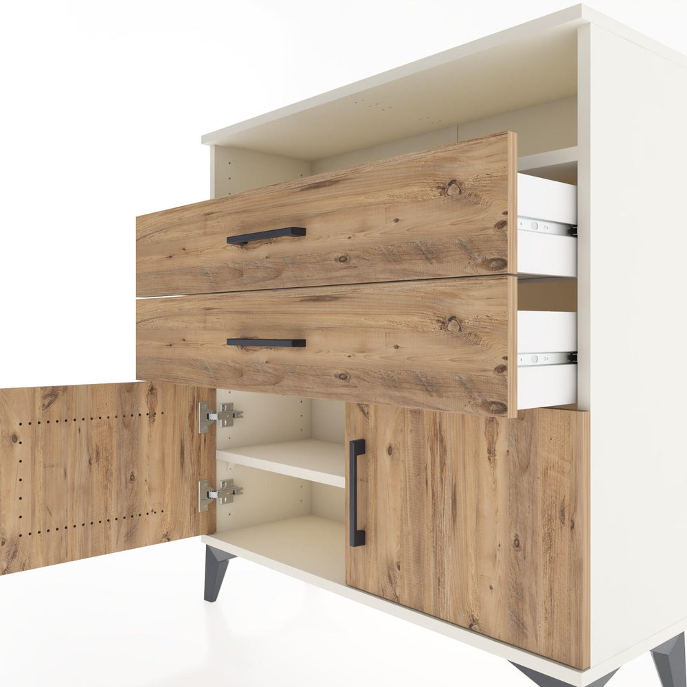 Woodntry Modüler Şifonyer Aytaşı 88x30x84 cm Fonksiyonel F24-1