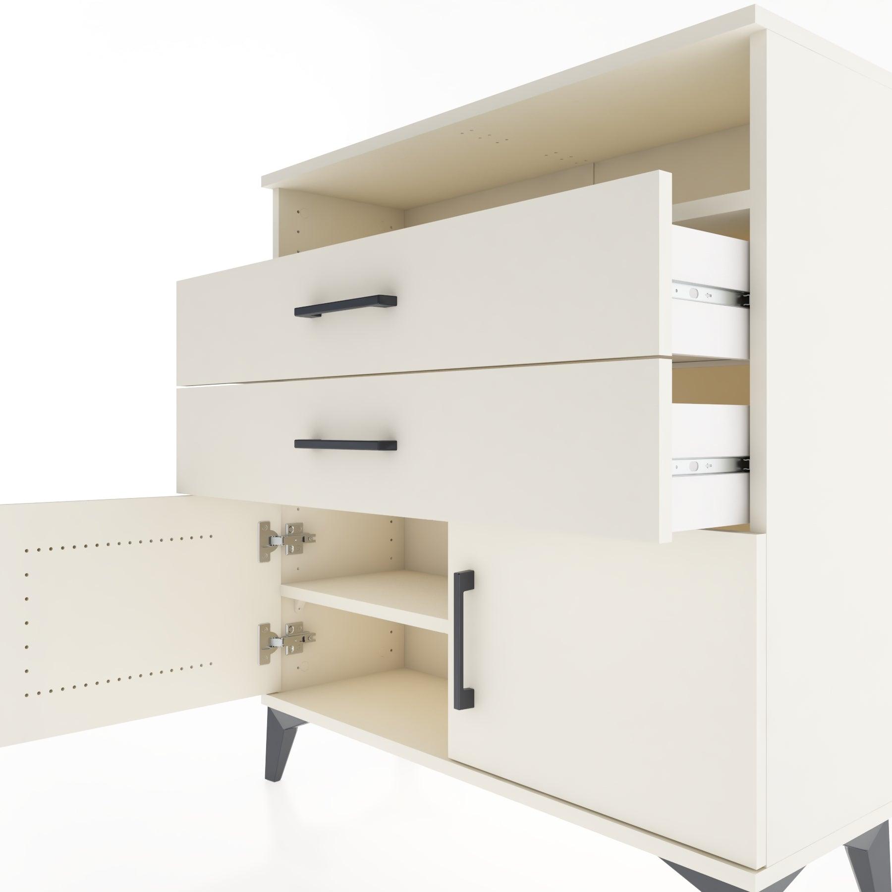 Woodntry Modular Dresser Moonstone 88x30x84 cm Functional F24-1