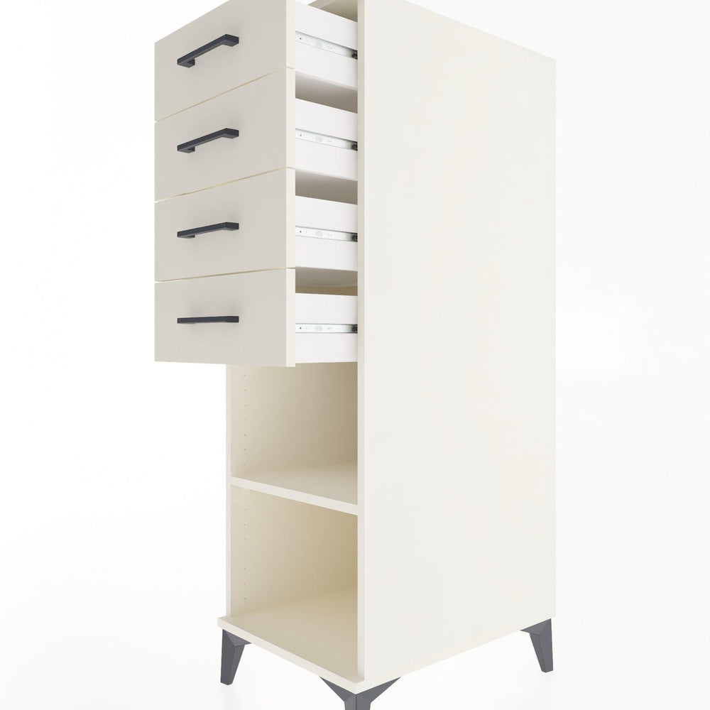 Woodntry Modüler Dolap Aytaşı 44x30x122 cm Çekmeceli ve Raflı CR124-1