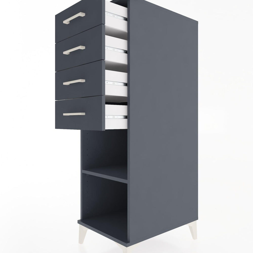 Woodntry Modular Cabinet Anthracite 44x30x122 cm with Drawers and Shelves CR124-2