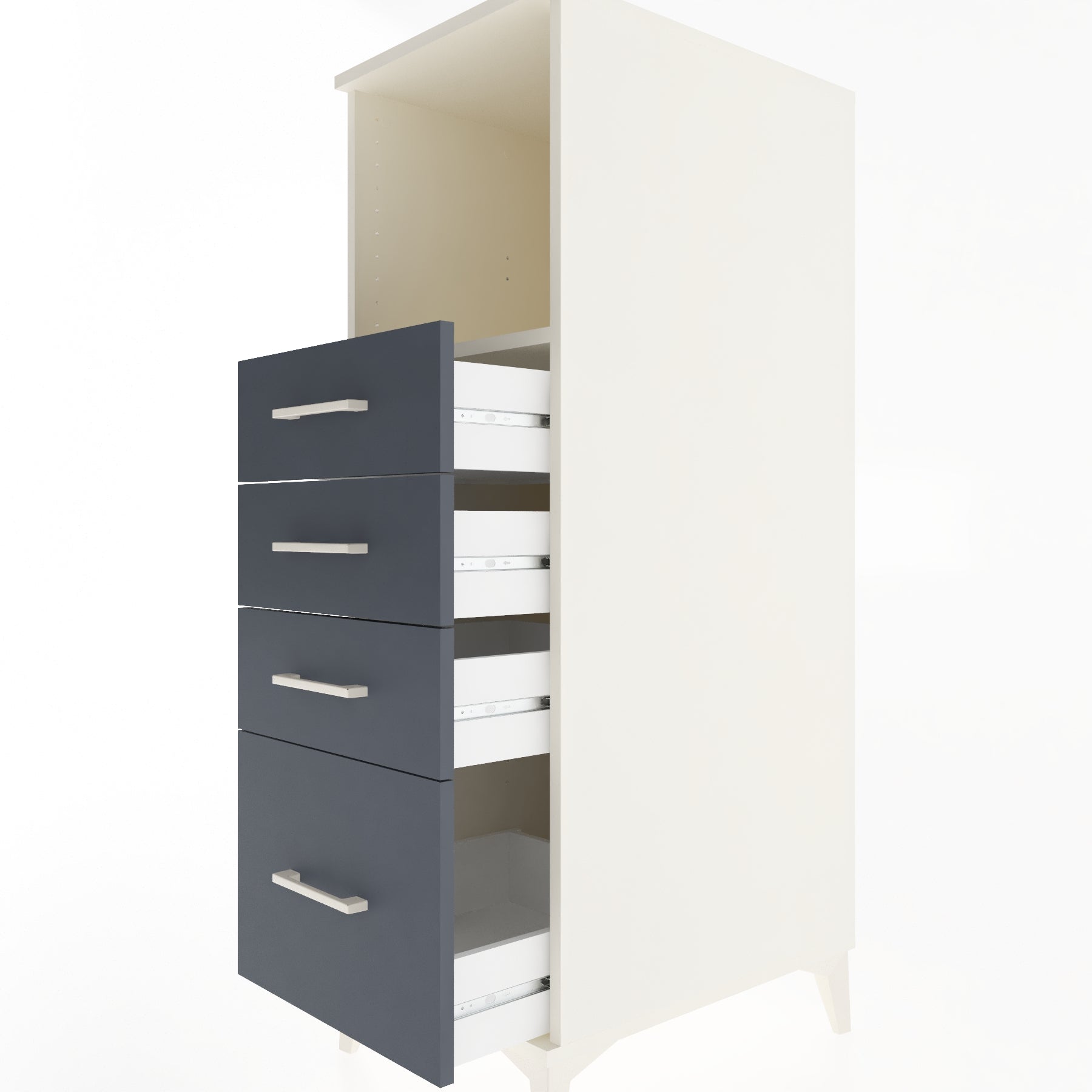 Woodntry Modular Cabinet Moonstone 44x59x122 cm with Drawers and Shelves CR75-1
