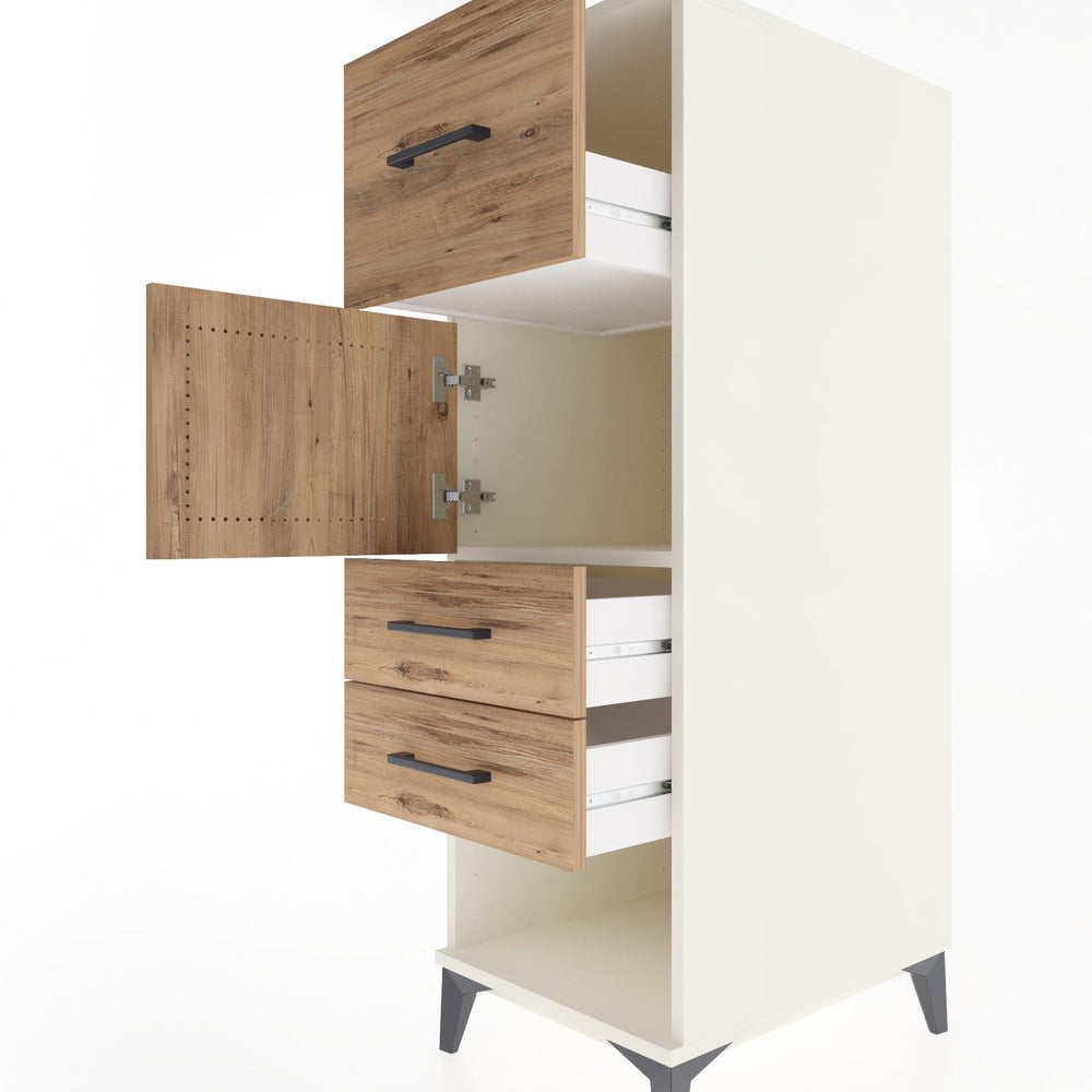 Woodntry Modüler Dolap Aytaşı 44x59x122 cm Fonksiyonel F25-1