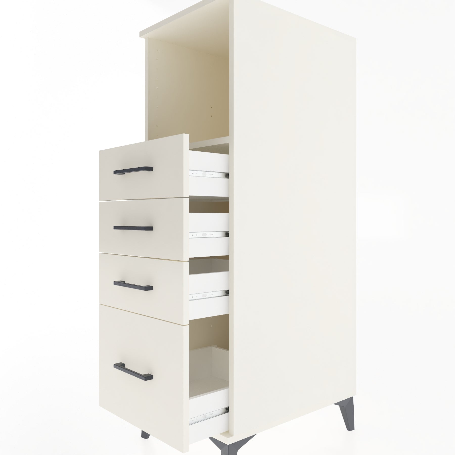 Woodntry Modular Cabinet Moonstone 44x59x122 cm with Drawers and Shelves CR75-1