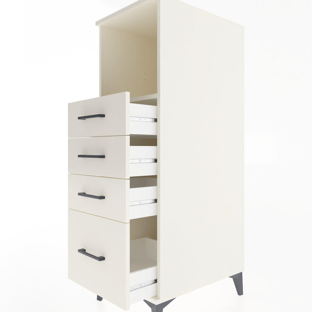 Woodntry Modular Cabinet Moonstone 44x30x122 cm with Drawers and Shelves CR75-1