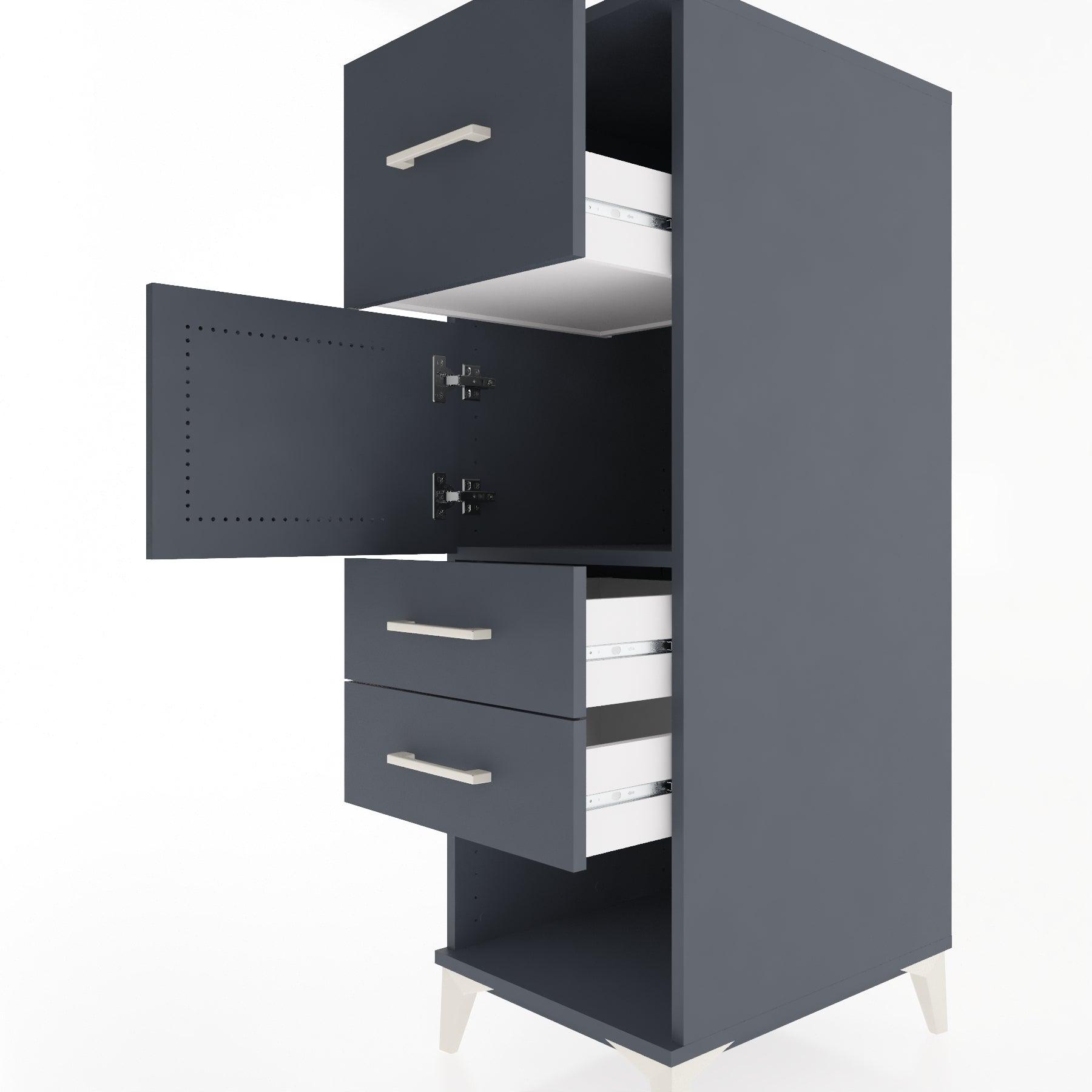 Woodntry Modular Cabinet Anthracite 44x30x122 cm Functional F25-2