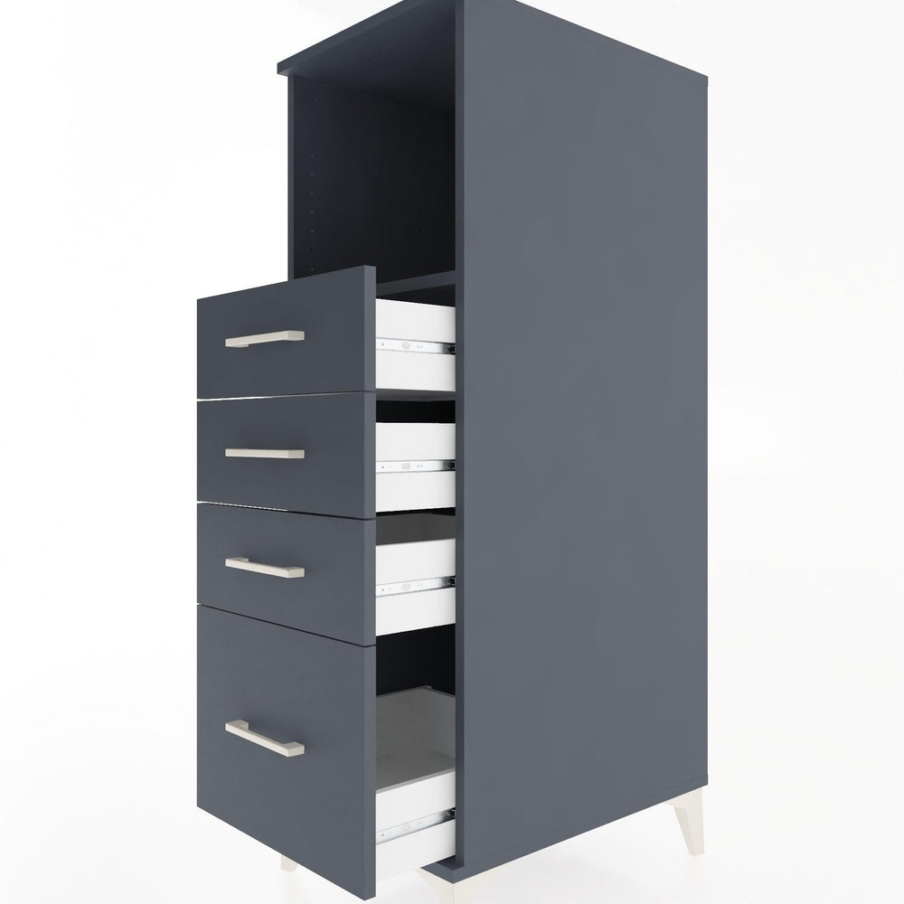 Woodntry Modular Cabinet Anthracite 44x30x122 cm with Drawers and Shelves CR75-2