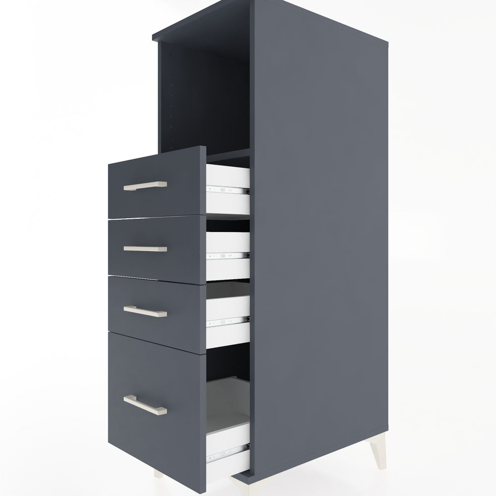 Woodntry Modular Cabinet Anthracite 44x59x122 cm with Drawers and Shelves CR75-2