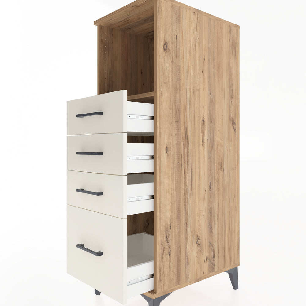 Woodntry Modular Cabinet Pine 44x59x122 cm with Drawers and Shelves CR75-3