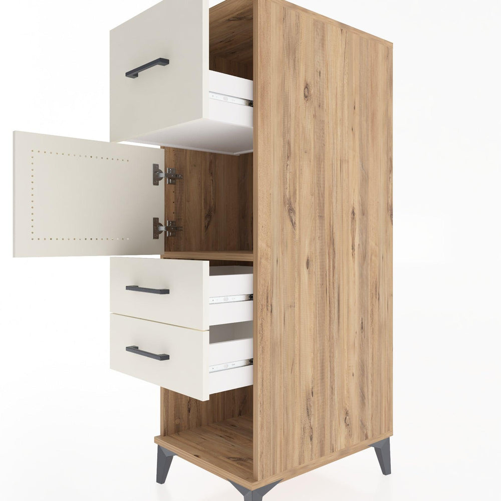 Woodntry Modüler Dolap Çam 44x59x122 cm Fonksiyonel F125-3