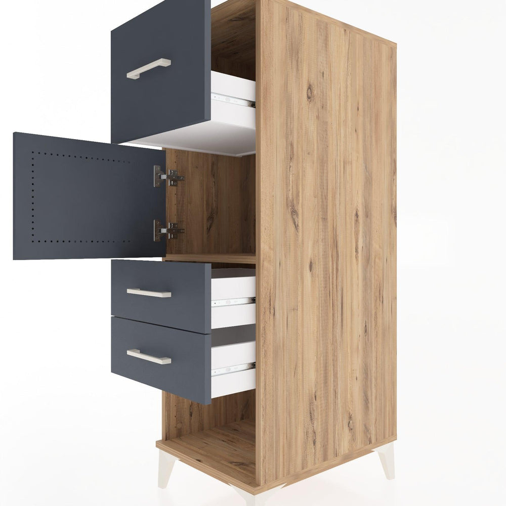 Woodntry Modüler Dolap Çam 44x59x122 cm Fonksiyonel F125-3