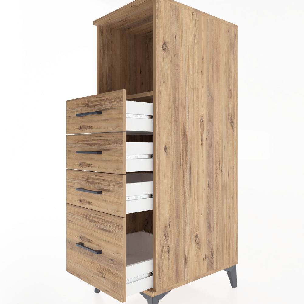Woodntry Modular Cabinet Pine 44x59x122 cm with Drawers and Shelves CR75-3