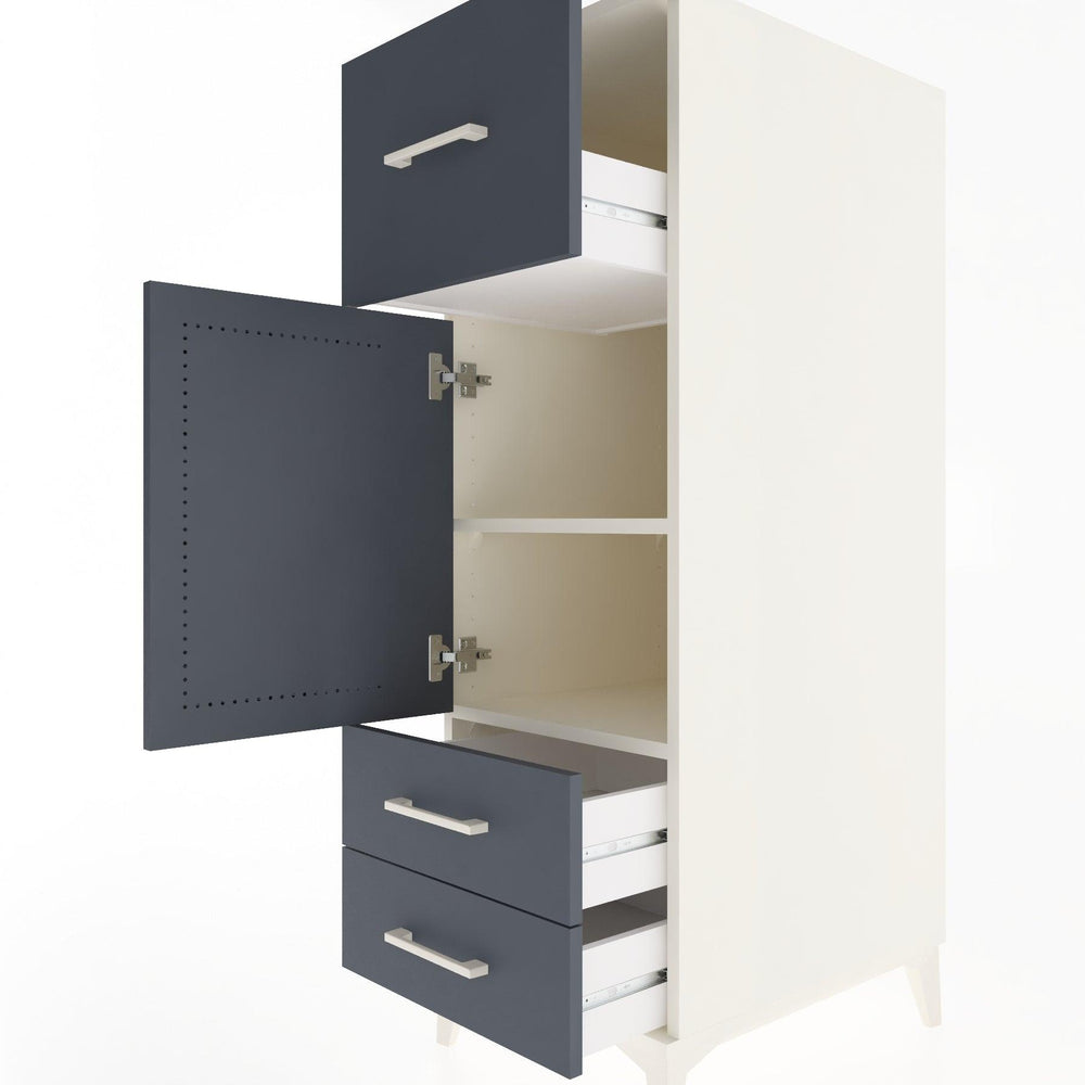 Woodntry Modular Cabinet Moonstone 44x30x122 cm with Doors and Drawers KC26-1